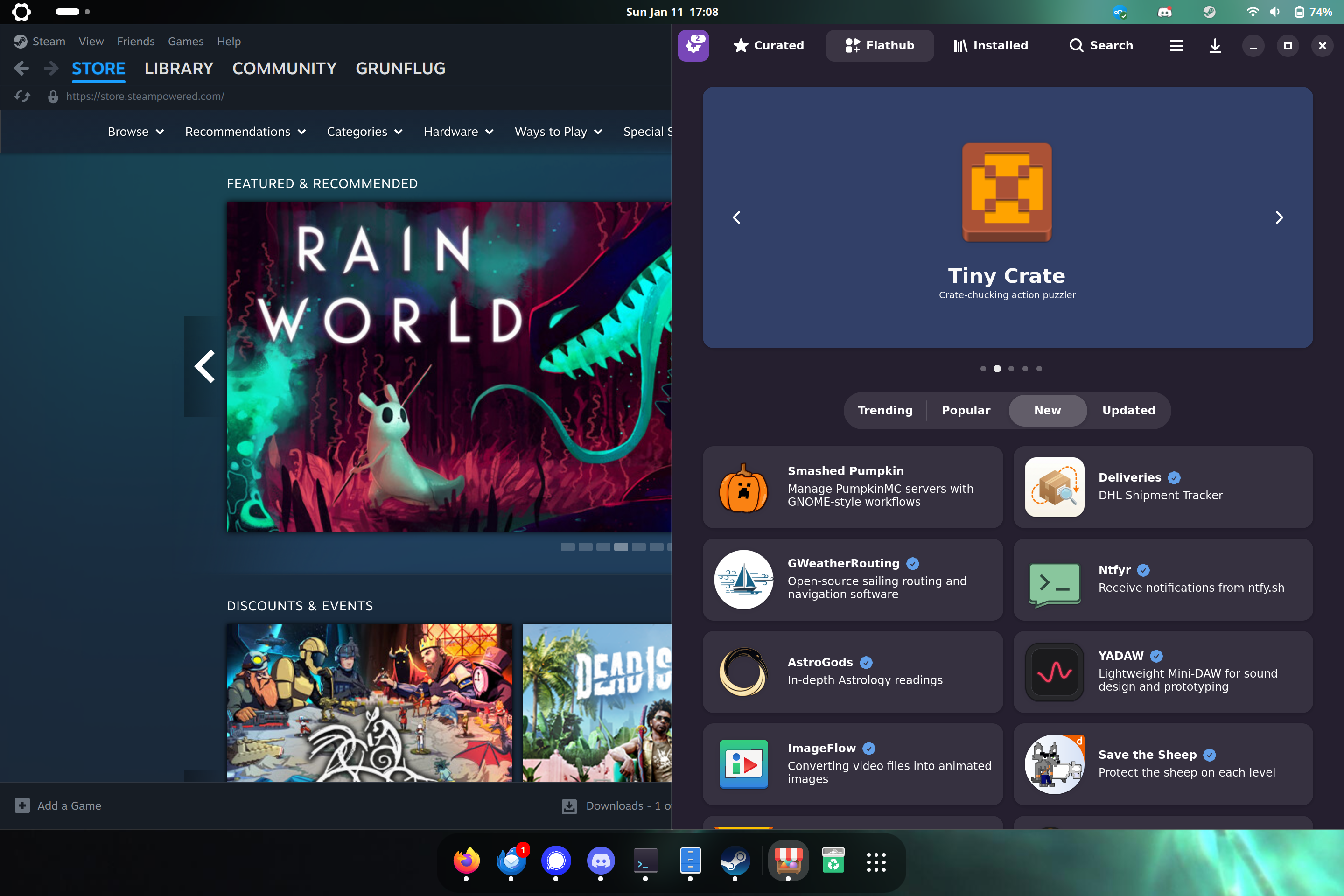 A screenshot from my current Bluefin desktop